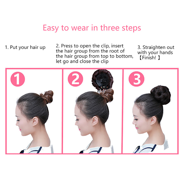 Synthesis Claw Clip Chignon Extension Clip Hårstycke lockigt hår 4