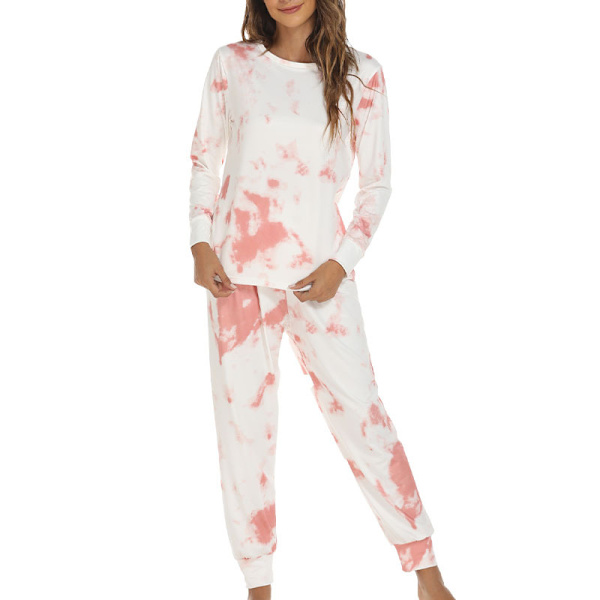 Naisten pyöreäkauluksinen oloasu ja Tie Dye -yöasu Style-D S