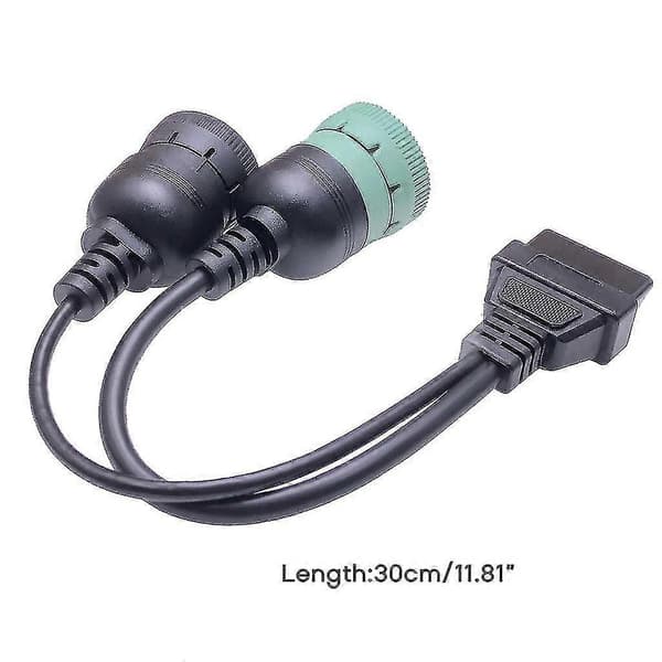 6-pin J1708 eller 9-pin J1939 til 16-pin OBD2 OBDII adapterkabel for lastebil/bil