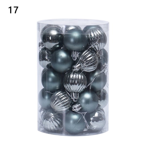 34 stk. 4 cm juledekorative kugletræspynt 17