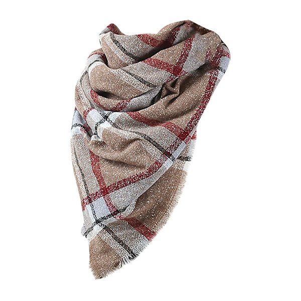 140*140 cm Kvinnor Cashmere Stripe Stor fyrkantig halsduk Sjal Tjocka Håll varm Scarf