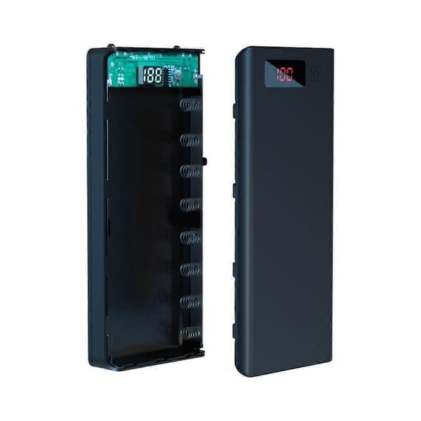 8x18650 Power Bank til etui A6 LCD-skærm Mobiltelefonopladning DIY til Shell Cha