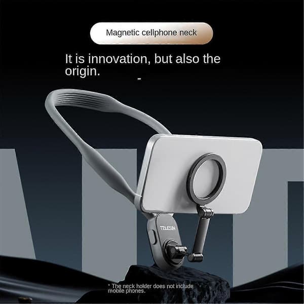 Telesin Silikon Magnetisk Halsfeste Hurtigutløserholder for Smarttelefontilbehør