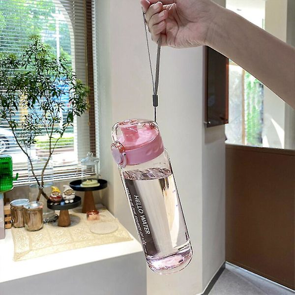 780 ml kannettava vesipullo läpinäkyvät tiiviit juomapullot Pink