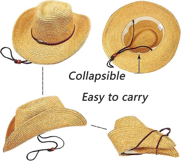Western Cowboy/Cowgirl Stråhat til Mænd og Kvinder