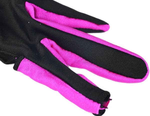 Elastisk Lycra 3 finger display biljard skyttehandske  M rose m