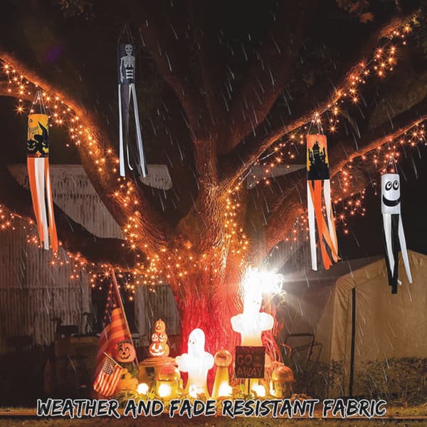 Halloween Vindflöjel Flagga Yard Trädgård Gräsmatta Plug Poles Castle