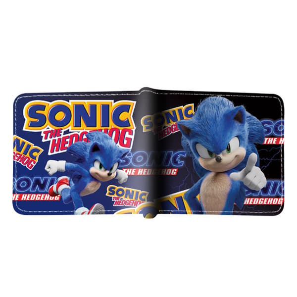 Anime Sonic the Hedgehog PU læder pung kortholder lager B