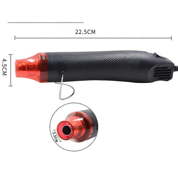 300W Varmluftsmaskine Mini Temperaturblæser Elektrisk Varmlufttørrer til Håndværk Prægning Krympeindpakning PVC EU Stik C