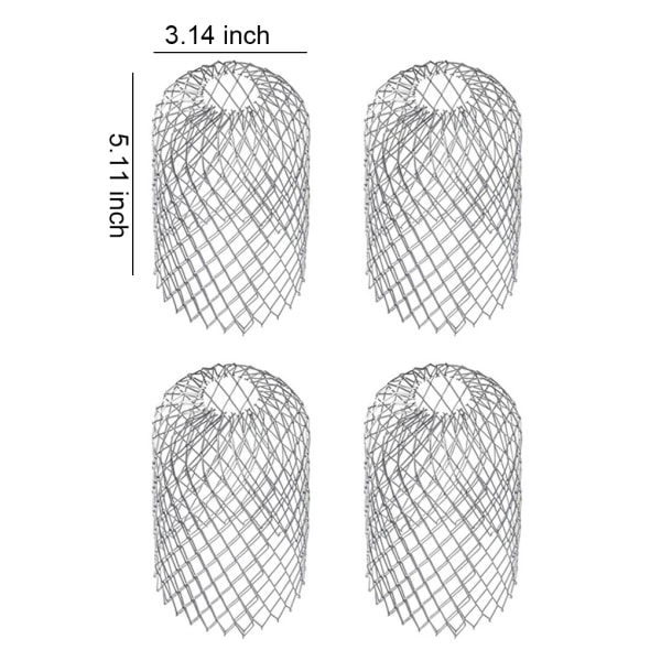 1/2/3/5 4x justerbar storlek aluminiumrännskydd för avlopp 13cm high 8cm diamet 1 Pc