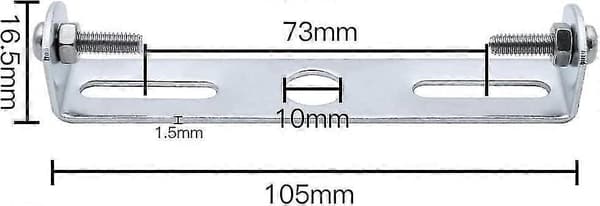 4 stk Taklampefeste Brakett 105mm Plateholdere og Tilbehør