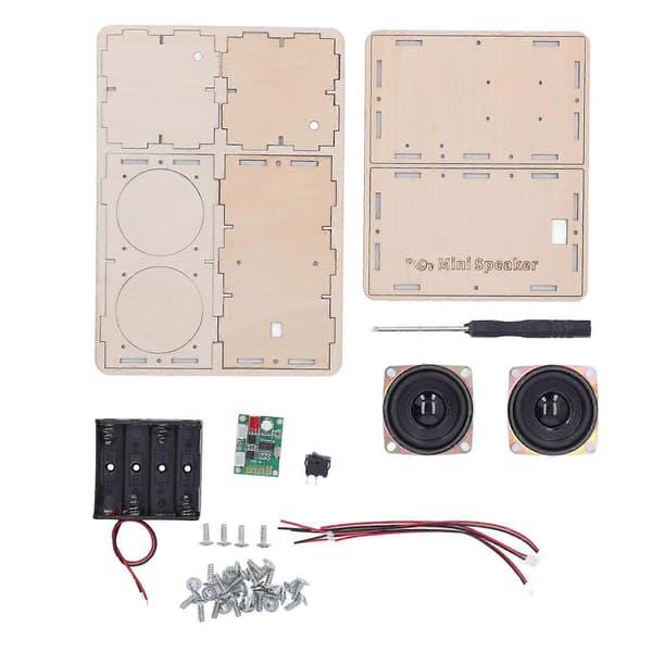 DIY Bluetooth-högtalarkit Stereo Surround Giftfritt Kompositträ DIY Högtalarkit för Elev