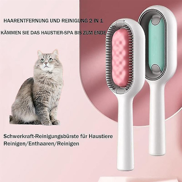Koiran turkinhoitoharja, 2-in-1-karvanpoisto ja puhdistus koirille ja kissoille