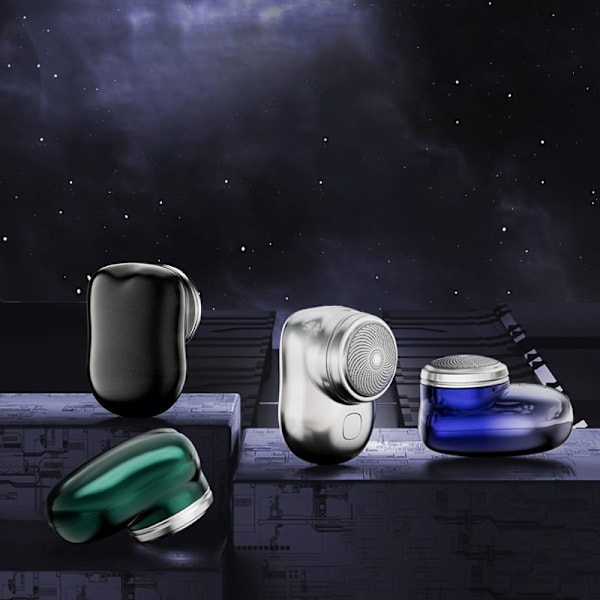 Mini USB rakapparat Bärbar elektrisk rakhyvel för män Silver
