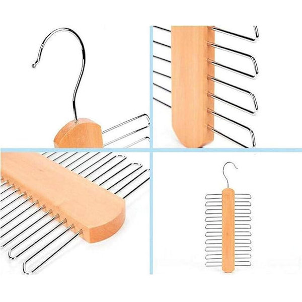Slipsstativholder i tre, Premium tre-slips og belteholder, Roterende