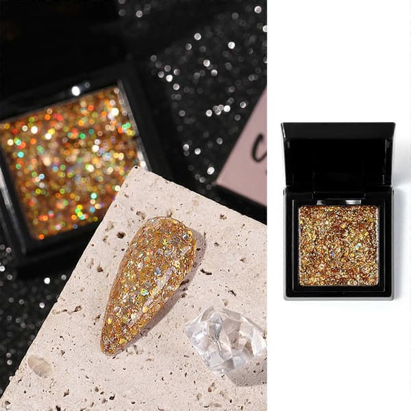 Kosmetiskt glitter fast pulver löst glitter fast pulver för kropps- och nagelmakeup