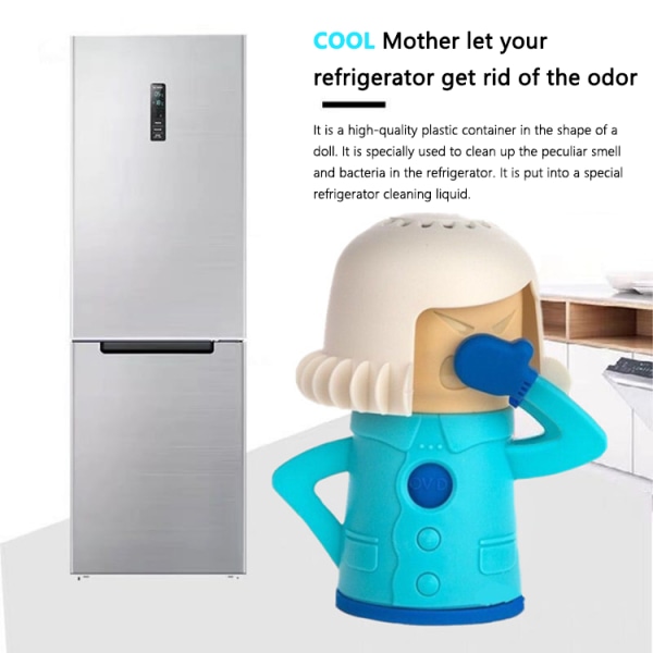 Arg mamma Mikrovågsugn kylskåp Ugn Ångtvätt blue Angry mom