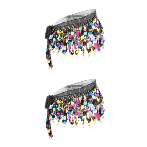 1/2/3 Dampaljetter Perler Magdansskjørt Hoftesjal 2Set
