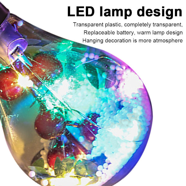 Jouluinen Led Läpinäkyvä Joulupallo Joulukuusenkoriste style 2