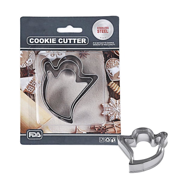 3st rostfritt stål Halloween Ghost Cookie Cutters tårtafondant form