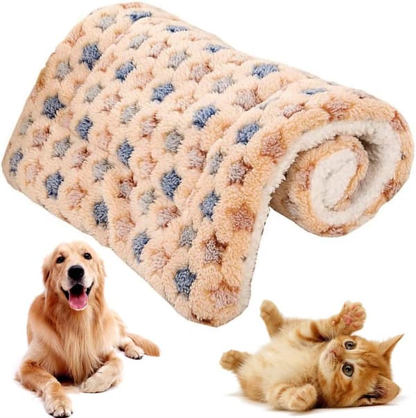 Filtar för hundkatt, fluffiga valpkuddar, husdjursfluffig fleece så