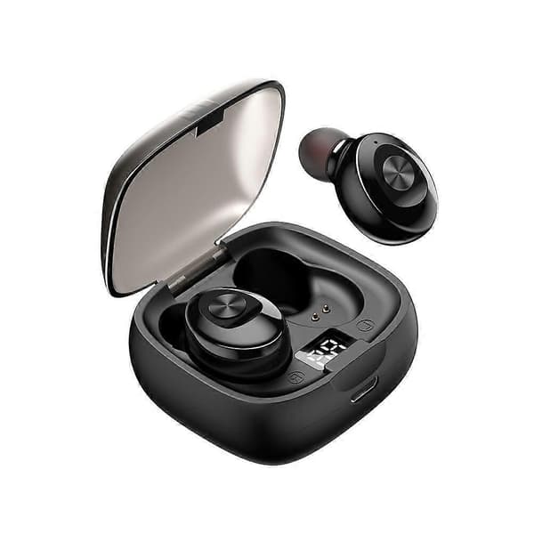 1 par XG8 trådløse Dual-ear høretelefoner 5.0 Mini In-ear Motion Digital Display Trådløst Headset (Sort)