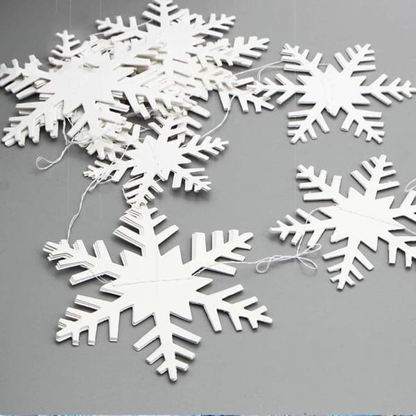 Vinterjulhängande snöflingadekorationer, 12ST 3D Stort Silver