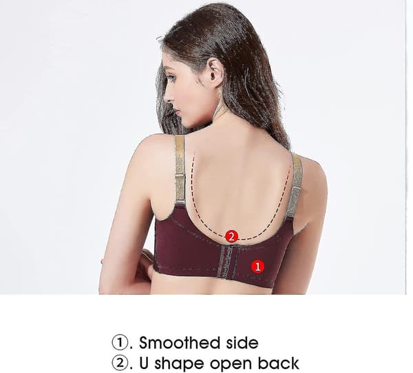 Kvinner 32-44(b-ddd) Hycomb BH Trådløs Sømløs High Side Underarm Fat A-d Ccup