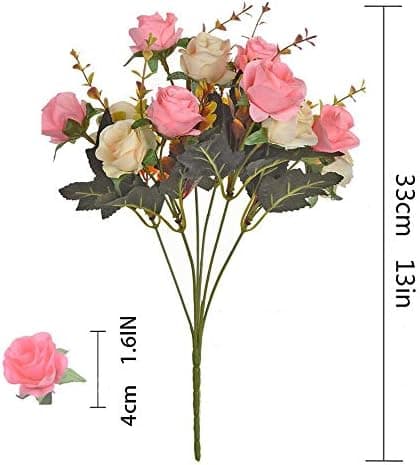 Kunstige blomster. 4 klaser kunstige roser. 48 Små roser.