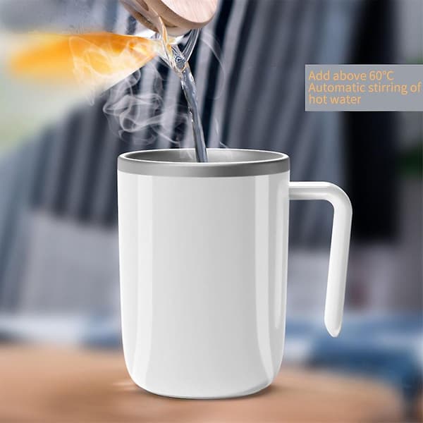 Magnetic Force Automatisk Selvrørende Kaffe Melkeblander Temperaturkontroll Blender Kopp - Rød