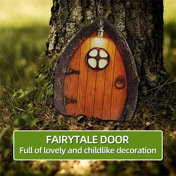 Fairy Door Set med 6 Miniature Gnome Door Set Pixie Miniature 1