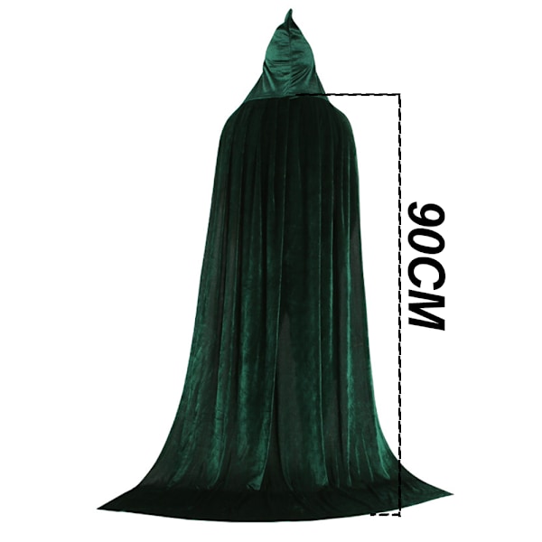 Unisex dragt med hætte i fuld længde Dark green 90cm