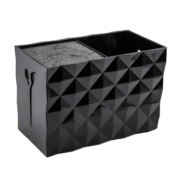 Dobbelrads saks Oppbevaringsboks Plast Praktisk klipper for etui for Pro Salon Black