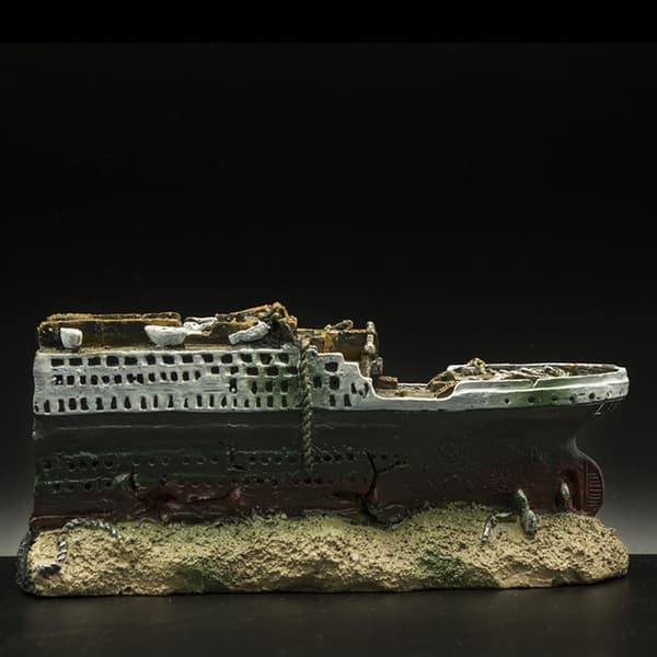 AKVARIEFISK TANK TITANISK BÅT FARTYG PRYDNAD
