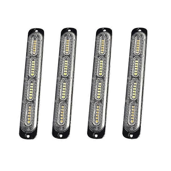 Led Nødblink 24-led Gul Hvid Gul Advarselsblink Fare Konstruktionslys Til