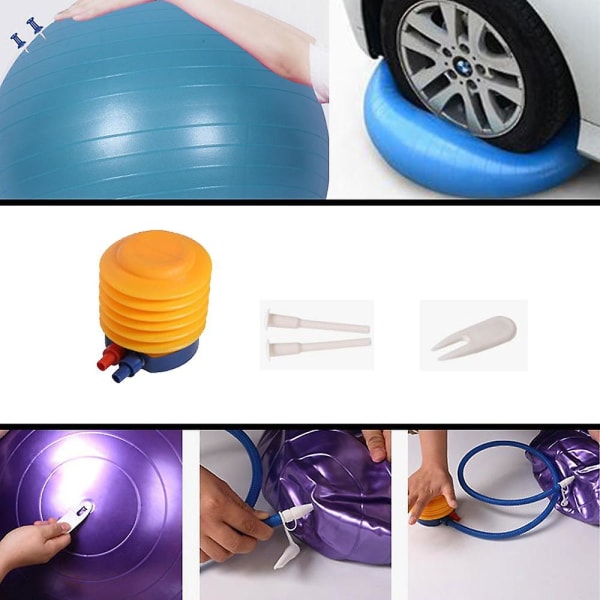 Ekstra tykk yogaball treningsball, for balanse, stabilitet, graviditet, hurtigpumpe medfølger 55cm blue