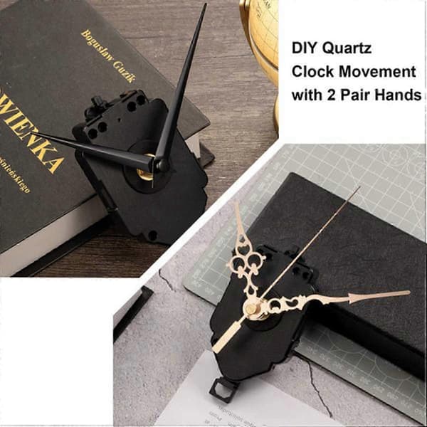 DIY Quartz Pendelurverk Mekanism Klocka Kit med 2 Par Olika Visare Väggklocka Reparation