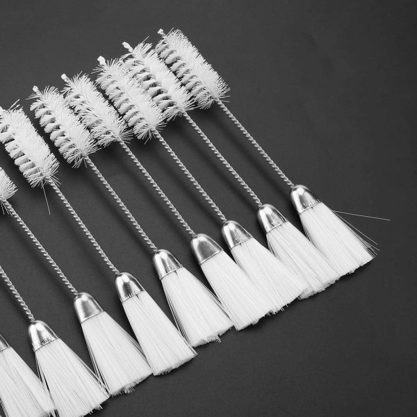 10 stk. Dobbeltendet symaskine rengøringsbørste Nylon børstenøgle