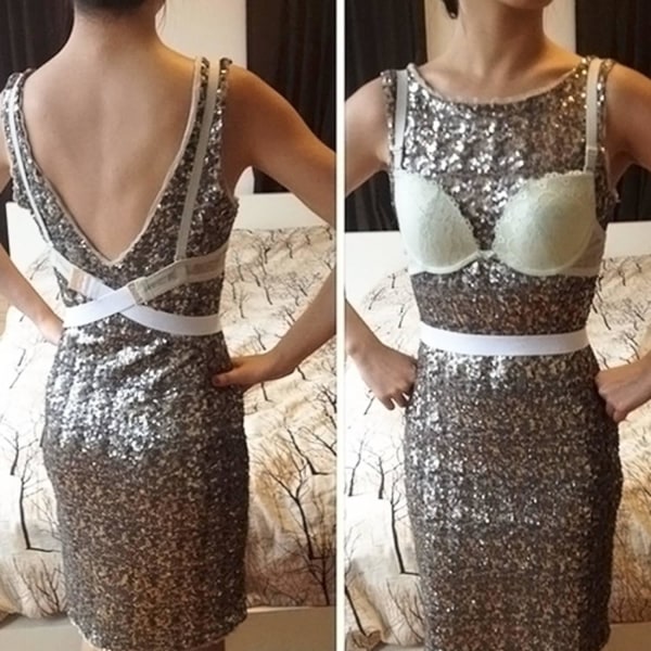 3 kpl BH:n jatkokappale / Low Back - (Musta, valkoinen, beige) multicolor one size