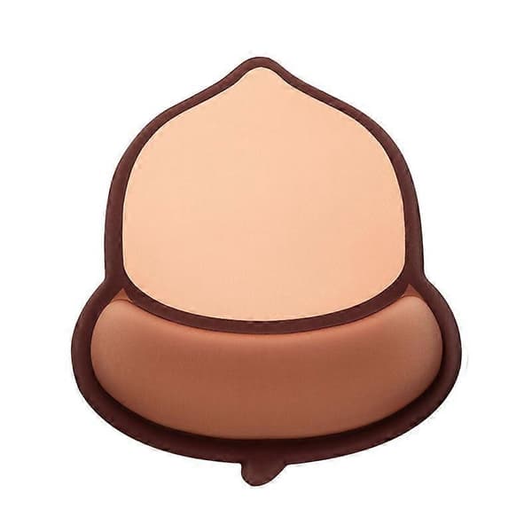 Ergonomisk brun agern nød håndledspude med gelstøtte