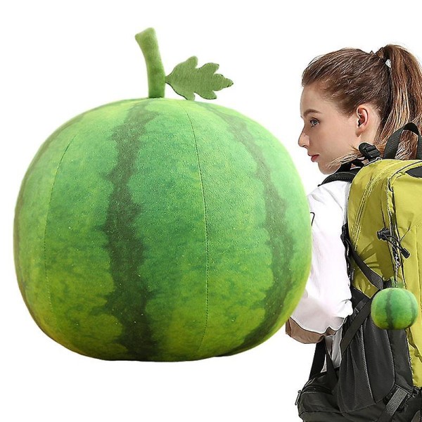 Vattenmelon plysch mjuk docka fylld Simulering plysch vattenmelon kudde Rumsinredning Fylld kudde Kreativa plyschleksaker Plyschkast 25cm