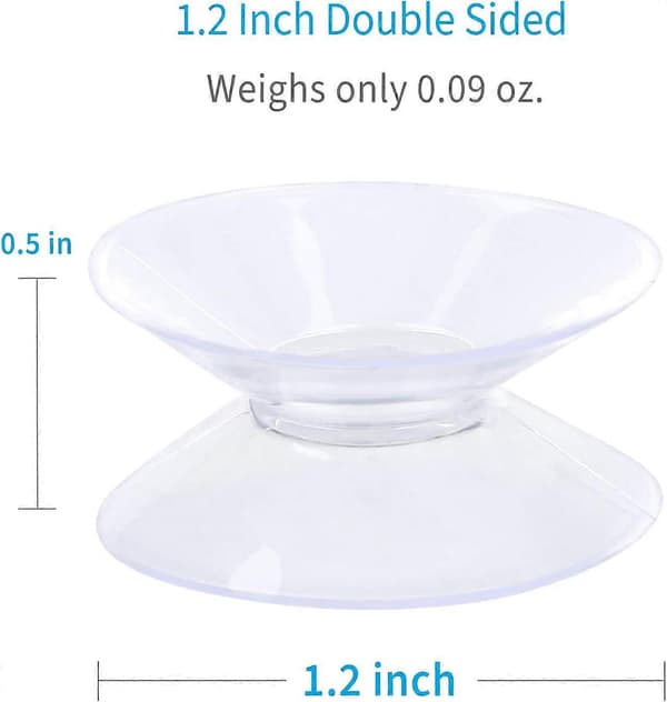 30-pack dubbelsidiga sugkoppar 3 cm genomskinlig PVC-plast för glasbordsspegel