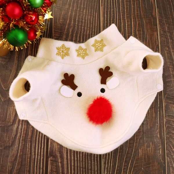Jul Hunddräkt Djur Djur Vinter Varma Kläder Kappor Kappa Festkläder För Små Hundar Xl Stl.
