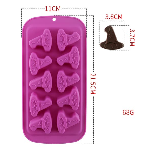 Halloween chokladform Mould DIY dekorativ mould Witch Hat Shape