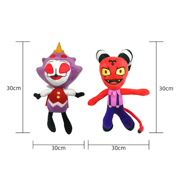 2 stk 30 cm Cerberus plysj fylt Blitzo Devil Doll Figur Plysj