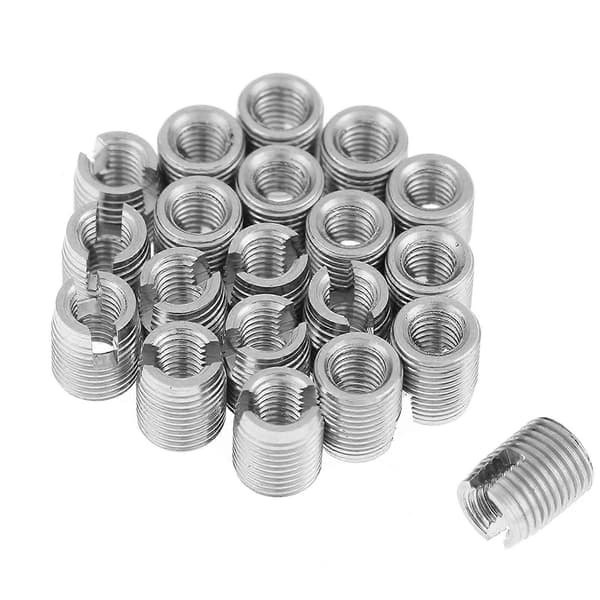 20 stk. rustfrit stål SUS303 selvskærende slidsede gevindindsatser M3 x 6 mm