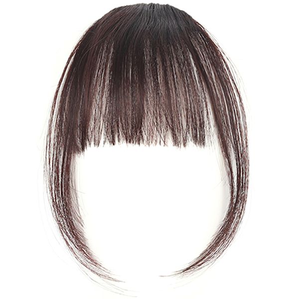 Clip In Air Bangs hårforlengelse for daglig bruk Dark Brown