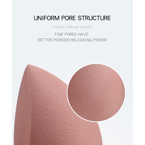 8 stk/boks Makeup Foundation Svamper Våt Tørr Dobbel Bruk Makeup