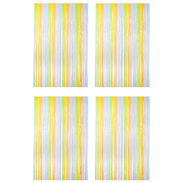 4 kpl sateenkaarihapsuverho, häät, syntymäpäivä, Vertical bar gradient 2m