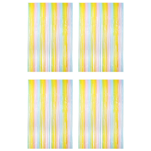 4-pack regnbågsfransgardin, bröllop, födelsedag, Vertical bar gradient 2m